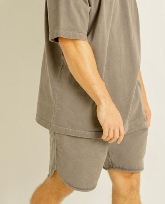 Choco Brown - Washed shorts
