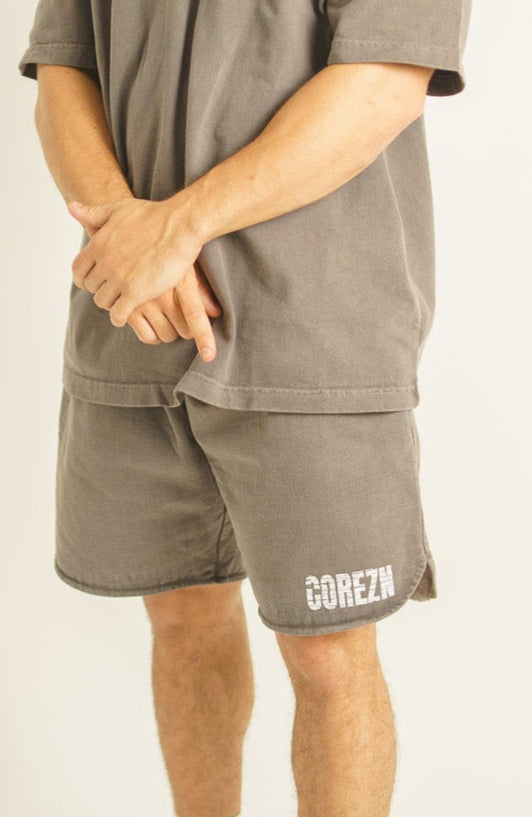 Choco Brown - Washed shorts