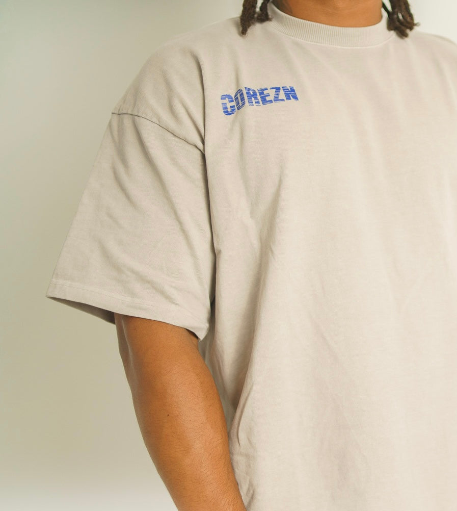 The washed oversized Tee - Cream