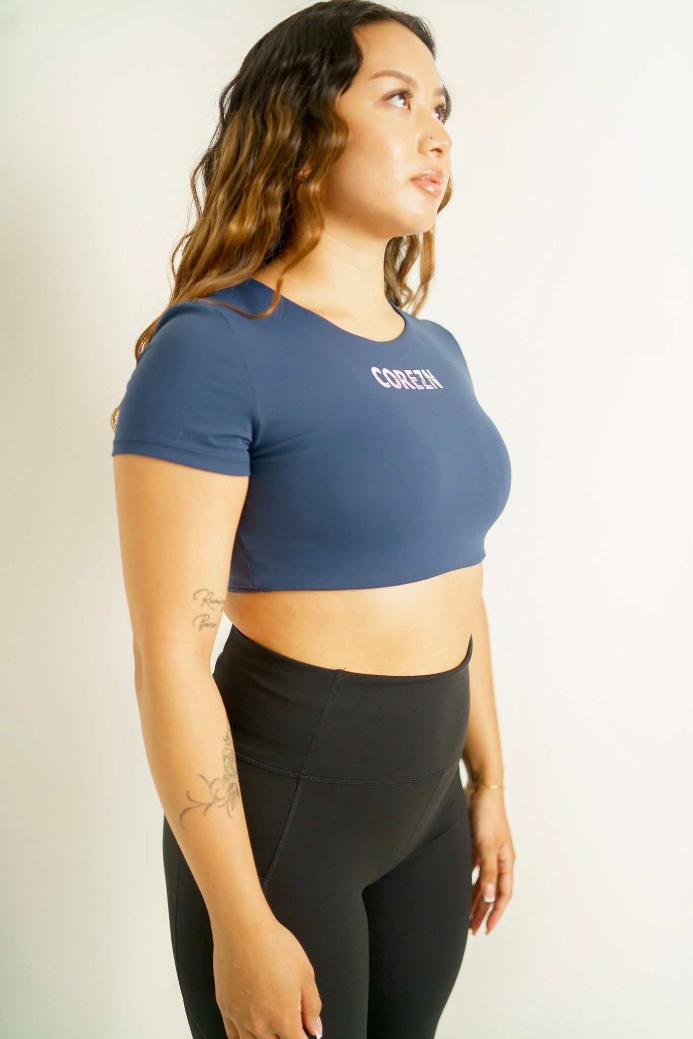 ERA CROPPED TEE - BLUE