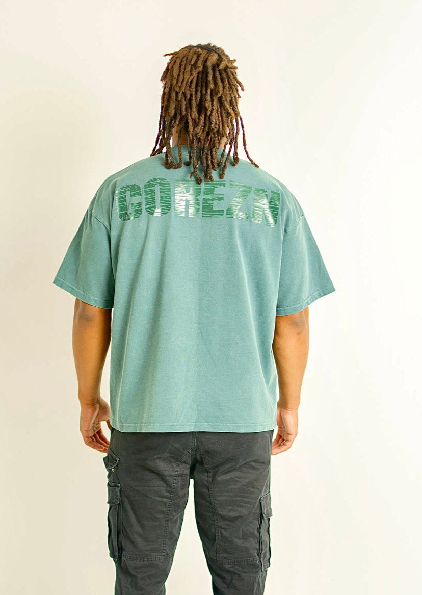 The washed oversized Tee - Forest Green