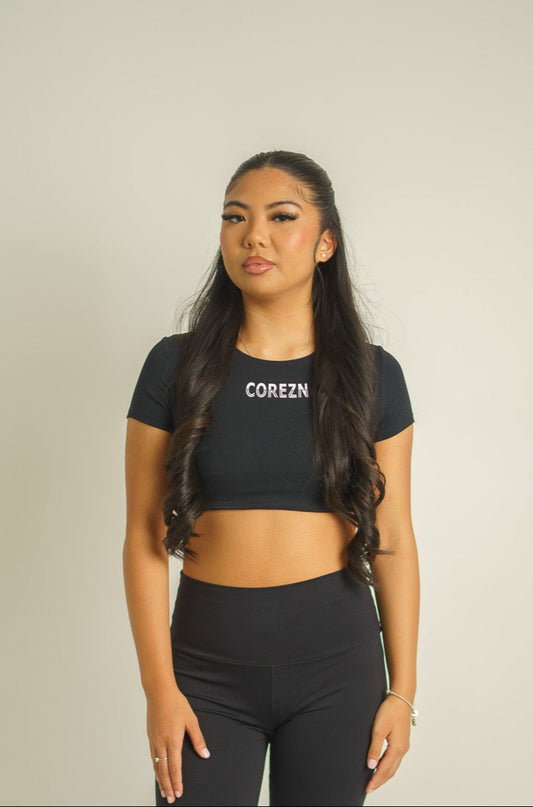 ERA CROPPED TEE - BLACK