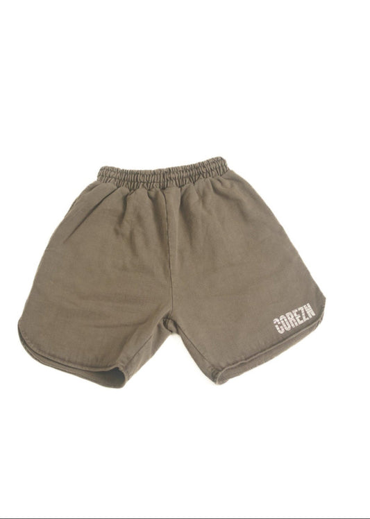 Choco Brown - Washed shorts