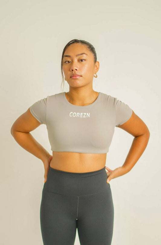 ERA CROPPED TEE - GREY